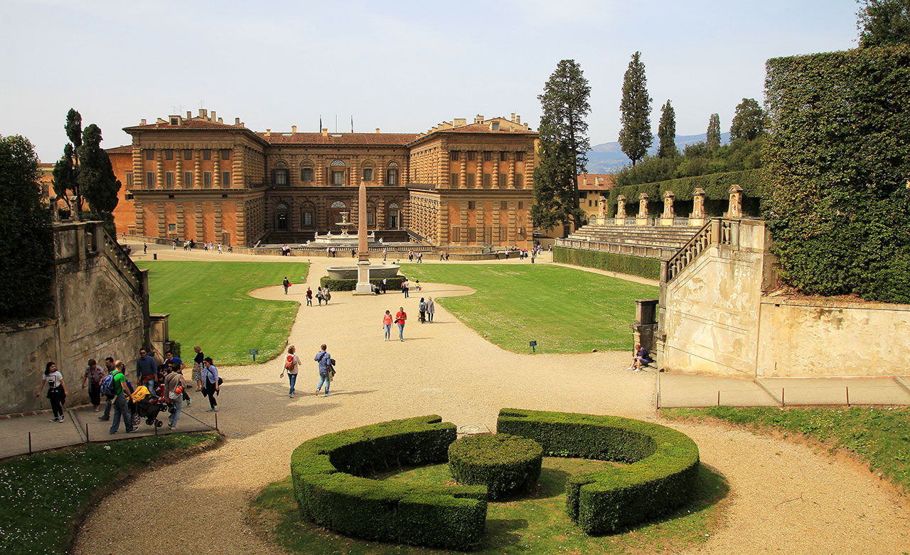 Pitti Palace is an imposing Renaissance palace in Florence