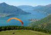 Paragliding over Lake Como